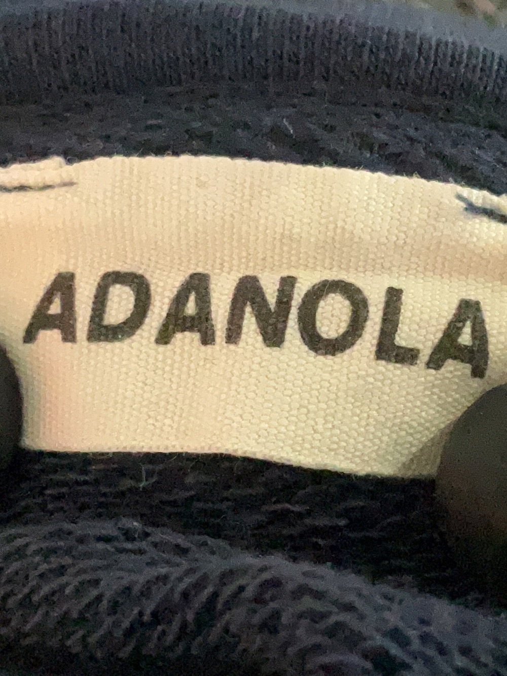 Adanola Blue AS Raw-hem Cotton Blend Crop Hoodie - Size L - Picture 13 of 14